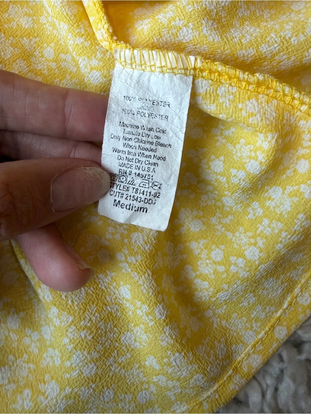 Pink Lily Yellow Floral Tank Top - Picture 9 of 11